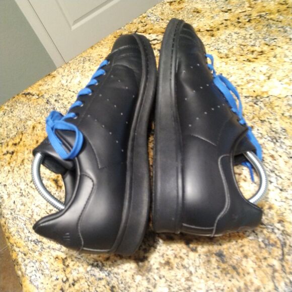 Adidas Originals Stan Smith Black Blue Lace Mens 10 Casual Sneakers FX5499 EUC main image 8